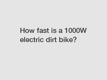 How fast is a 1000W electric dirt bike?