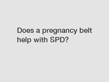 Does a pregnancy belt help with SPD?